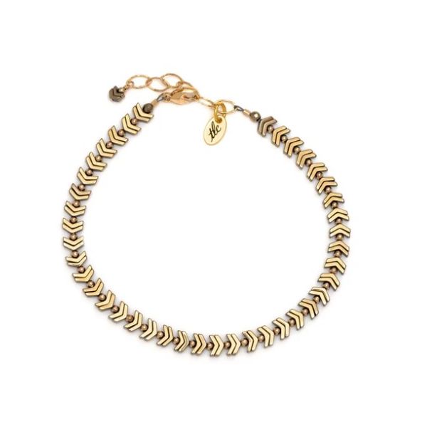 Gold Chevron Classic Anklet Kevin's Fine Jewelry Totowa, NJ