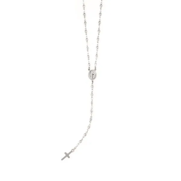 Stainless Steel Rosary Cross Necklace Kevin's Fine Jewelry Totowa, NJ