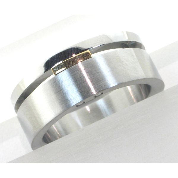 Yellow Gold & Stainless Steel Men's Ring Kevin's Fine Jewelry Totowa, NJ