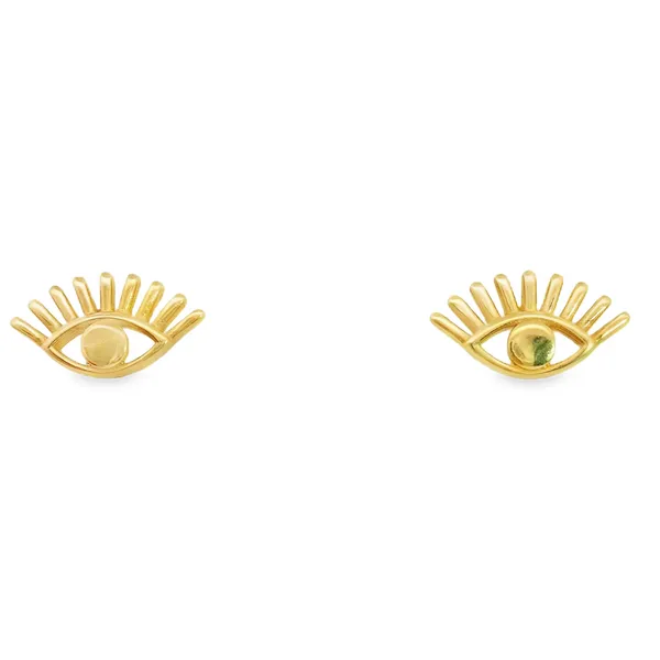 14K Yellow Gold Evil Eye Stud Earrings Kevin's Fine Jewelry Totowa, NJ