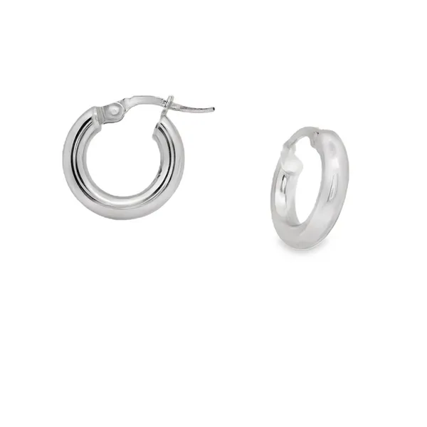 14K White Gold Hoop Earrings Kevin's Fine Jewelry Totowa, NJ