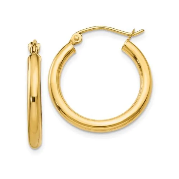 14K Yellow Gold Tube Earrings Kevin's Fine Jewelry Totowa, NJ