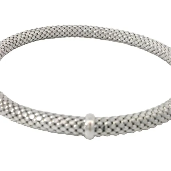18K White Gold 4mm Stretch Bracelet Kevin's Fine Jewelry Totowa, NJ