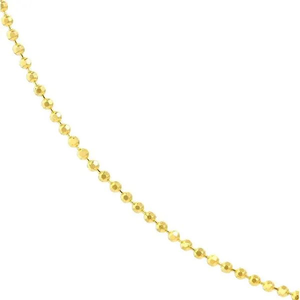14K Yellow Gold 1.2mm D/C Bead Bracelet Kevin's Fine Jewelry Totowa, NJ