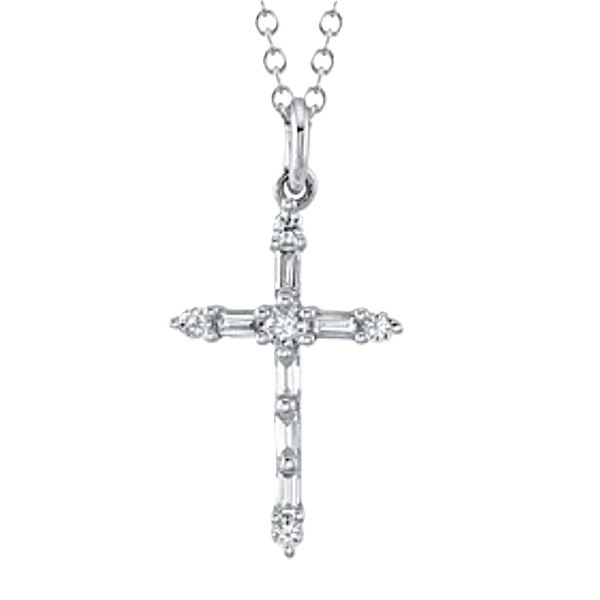 Shy Creation White Gold with Diamond Cross Pendant Kevin's Fine Jewelry Totowa, NJ
