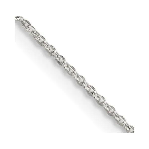 14K White Gold 20\ 1.7mm Cable Chain