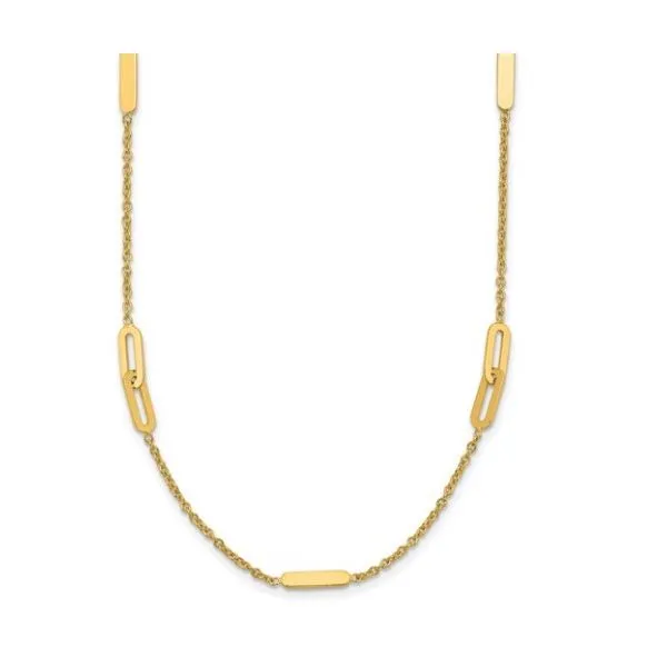 14K Yellow Gold 17\ Fancy Link Necklace