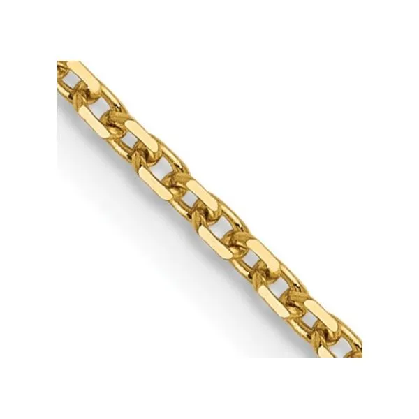 14K Yellow Gold 18\ 1.25mm D/C Cable Chain