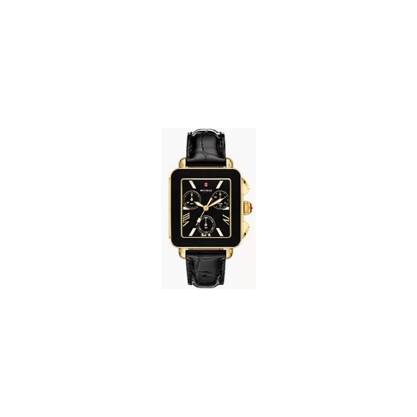 Michele Park Michele Watch Black And Gold Michele Watch Michele