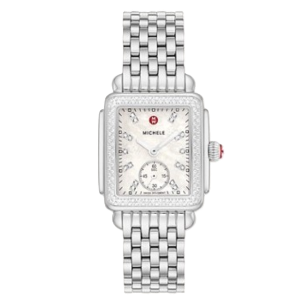 Michele Deco Mid Diamond Dial & Bezel Stailness Steel Kevin's Fine Jewelry Totowa, NJ
