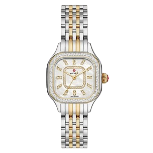 Michele Meggie Two-Tone Diamond Stainless Steel Watch Kevin's Fine Jewelry Totowa, NJ