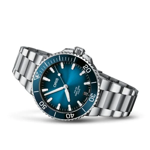 Oris Aquis Date 413.5mm, Blue Dial, Metal Bracelet Kevin's Fine Jewelry Totowa, NJ