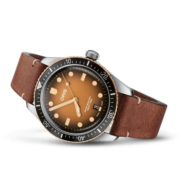 Oris Divers 65 40mm, Brown Dial, Bronze Top Ring, Brown Leather Strap Kevin's Fine Jewelry Totowa, NJ