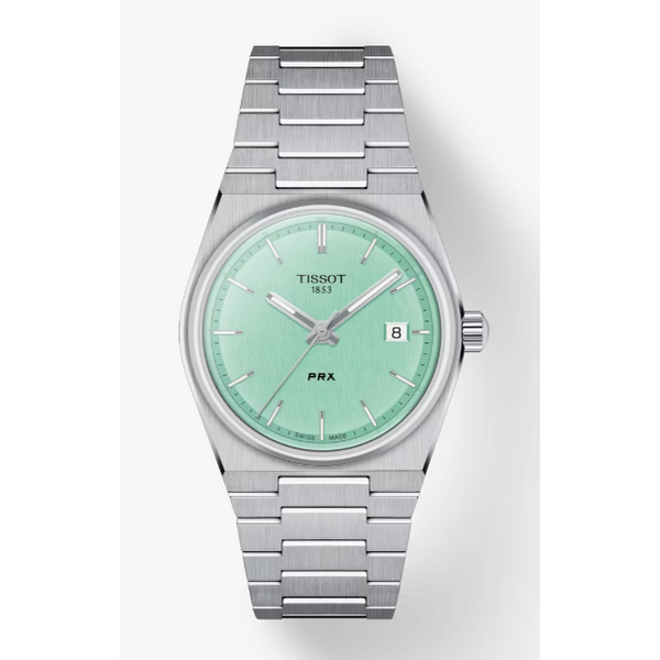 Tissot Tissot PRX Quarts 35mm Aqua Dial Steel Bracelet | Kevin's Tissot Tissot PRX Quarts 35mm Aqua Dial Steel Bracelet | Kevin's