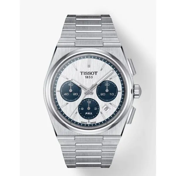 特別オファー Chronograph mm 42 Automatic PRX Tissot White/Blue With Dial 腕時計(アナログ)