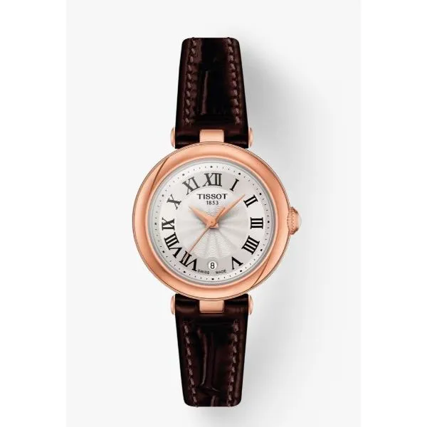 Tissot Bellissima White Roman Dial, Rose Case, Leather Strap Kevin's Fine Jewelry Totowa, NJ