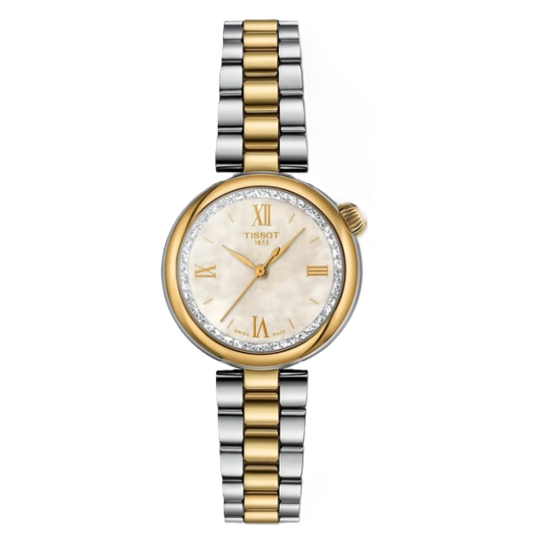 Tissot Desir Two Tone Case MOP Dial Two Tone Metal Bracelet Kevin's Fine Jewelry Totowa, NJ
