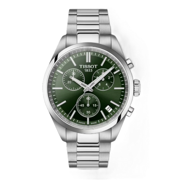 Tissot Pr100 Green Chron Quartz Stainless Steel Bracelet Kevin's Fine Jewelry Totowa, NJ