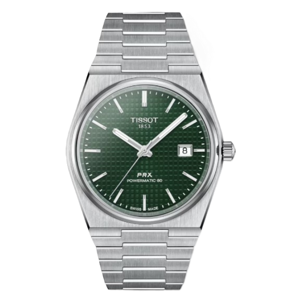 Tissot PRX Powermatic 80 Green Marix Dial Metal Band Kevin's Fine Jewelry Totowa, NJ