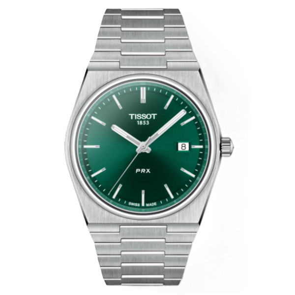 Tissot Prx Watch With Teal Dial On Metal Bracelet Kevin's Fine Jewelry Totowa, NJ
