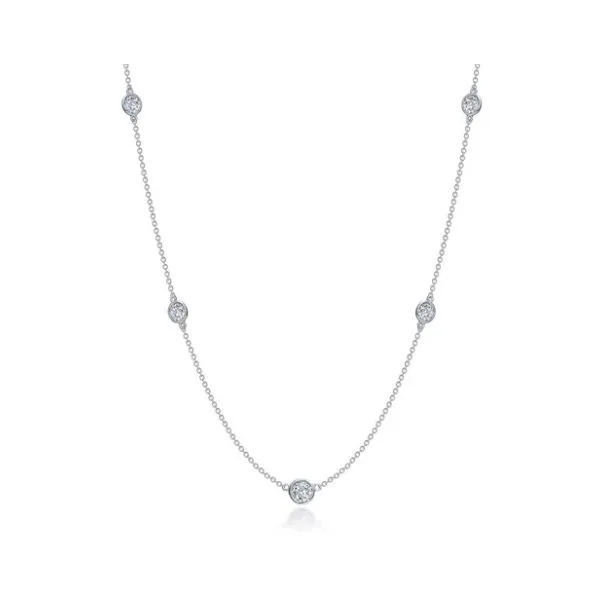 Sterling Silver Simulated Diamond 1.79 Ct Twt.  DBTY Neck...