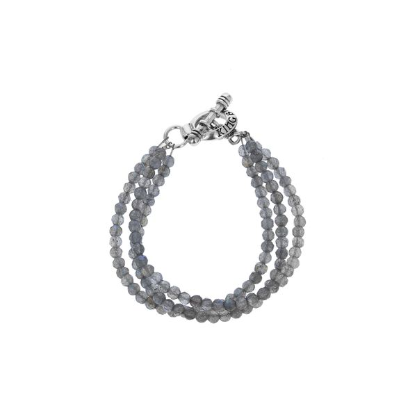 Sterling Silver 3 Strand Labradorite Toggle Bracelet By King Baby Kevin's Fine Jewelry Totowa, NJ