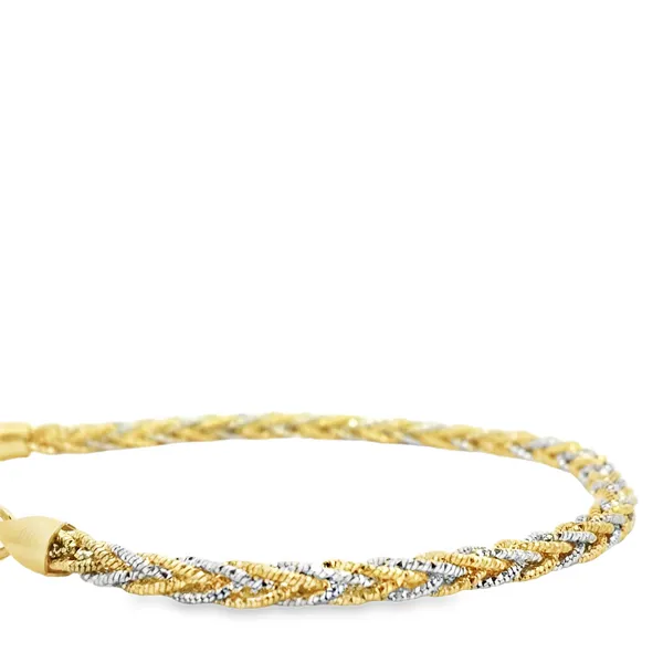 Sterling Silver Two Tone 8 Row Rounded Bracelet Kevin's Fine Jewelry Totowa, NJ