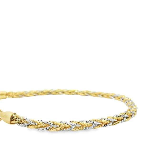 Sterling Silver Two Tone 8 Row Rounded Bracelet Kevin's Fine Jewelry Totowa, NJ