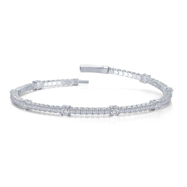 Sterling Silver Simulated Diamond Flex Tennis Bracelet With 3.25 Ct Twt. Kevin's Fine Jewelry Totowa, NJ