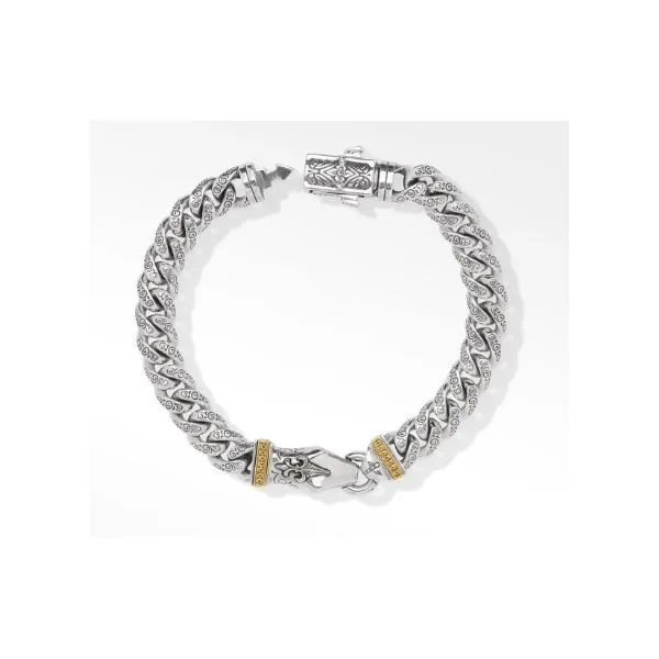 Sterling Silver & Bronze Curb Link Bracelet By Konstantino Kevin's Fine Jewelry Totowa, NJ