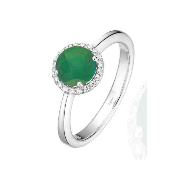 Sterling Silver Simulated Diamond Emerald Halo Ring Size 7 Kevin's Fine Jewelry Totowa, NJ