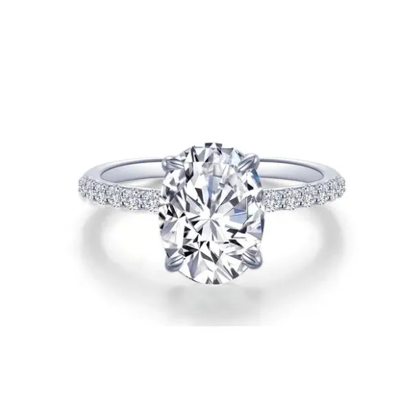 Sterling Silver Simulated Diamond 3.00 Ct Oval Set Ring Size 7 Kevin's Fine Jewelry Totowa, NJ
