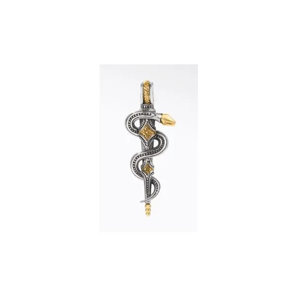 Sterling Silver & Bronze Serpent Pendant By Konstantino Kevin's Fine Jewelry Totowa, NJ