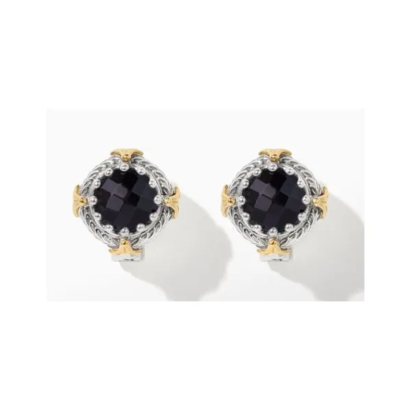 Sterling Silver & 18K Yellow Gold Black Onyx Earrings By Konstantino Kevin's Fine Jewelry Totowa, NJ