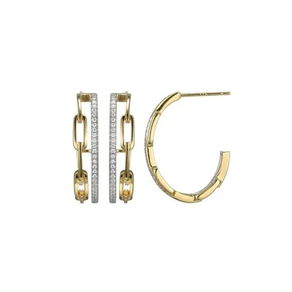 Sterling Silver & Gold Plated CZ 