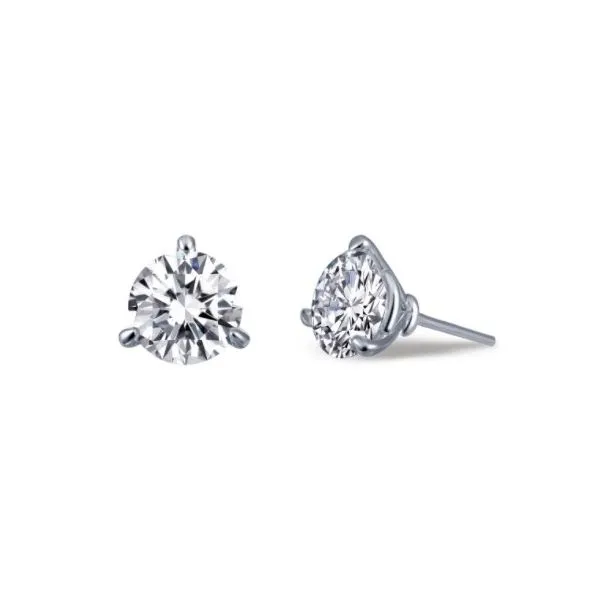 Sterling Silver Simulated Diamond 1.50 Ct Twt Martini Stud Earrings Kevin's Fine Jewelry Totowa, NJ