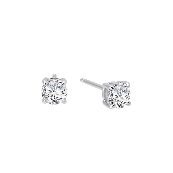 Sterling Silver Simulated Diamond 4 Prong Stud Earrings 1.00 Ct Twt Kevin's Fine Jewelry Totowa, NJ