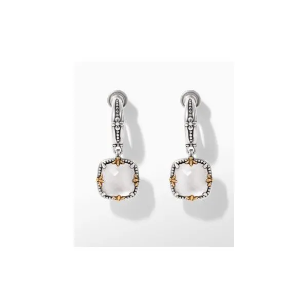 Sterling Silver & 18K Yellow Gold Rock Crystal/Mop Doublet Earrings By Konstantino Kevin's Fine Jewelry Totowa, NJ