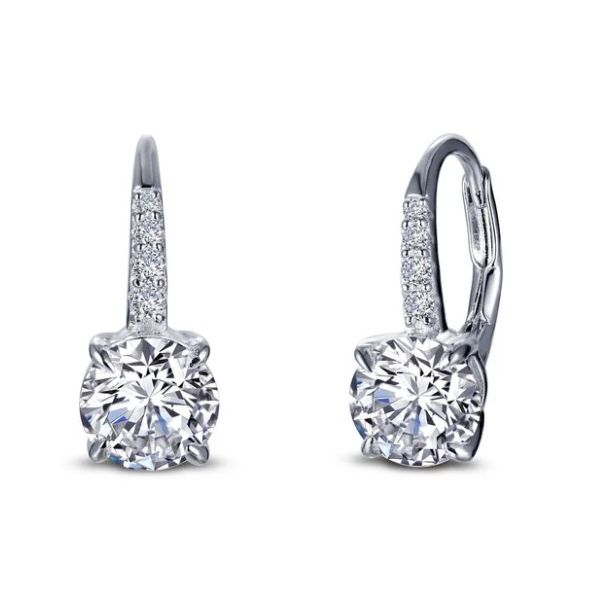 LaFonn Sterling Silver Simulated Diamond Lever Back Earrings 2.16 Ct Twt Kevin's Fine Jewelry Totowa, NJ
