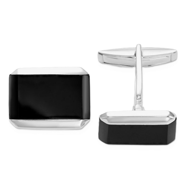 Sterling Silver Onyx Cufflinks Kevin's Fine Jewelry Totowa, NJ