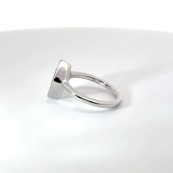 14K White Gold Salt and Pepper Bezel Set Solitaire Ring Image 2 Kirk & Company Jewelers, Inc Milford, OH