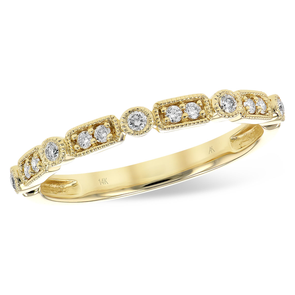14K Yellow Gold Diamond Station Band Kirk & Company Jewelers, Inc Milford, OH