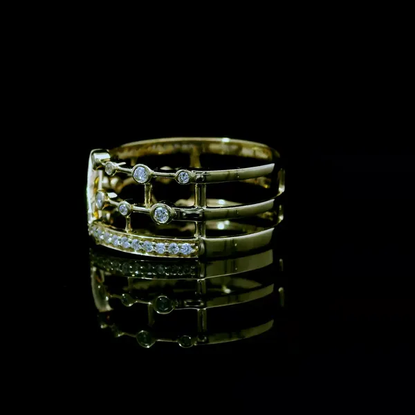 14K Yellow Gold Multi Row Ring Image 2 Kirk & Company Jewelers, Inc Milford, OH