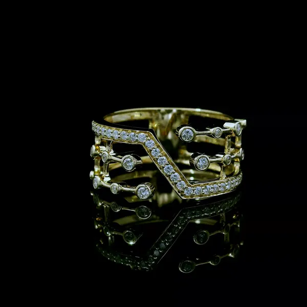 14K Yellow Gold Multi Row Ring Kirk & Company Jewelers, Inc Milford, OH