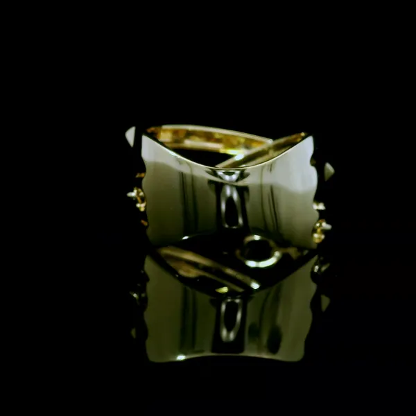 14K Yellow Gold Crossover Diamond Ring Image 3 Kirk & Company Jewelers, Inc Milford, OH