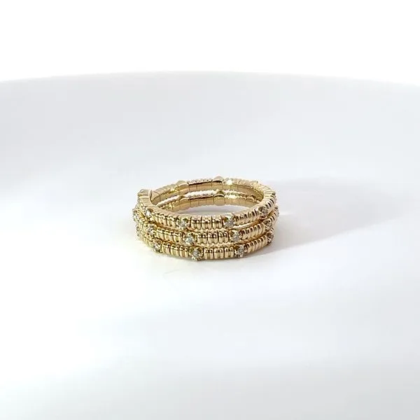 14K Yellow Gold 0.25CT Diamond Flexi Ring Image 2 Kirk & Company Jewelers, Inc Milford, OH