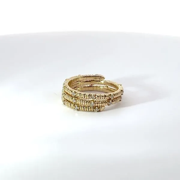 14K Yellow Gold 0.25CT Diamond Flexi Ring Image 3 Kirk & Company Jewelers, Inc Milford, OH