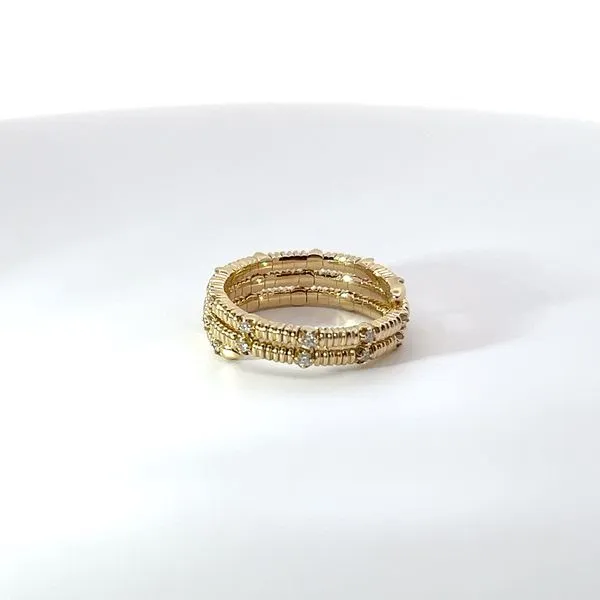 14K Yellow Gold 0.25CT Diamond Flexi Ring Image 4 Kirk & Company Jewelers, Inc Milford, OH