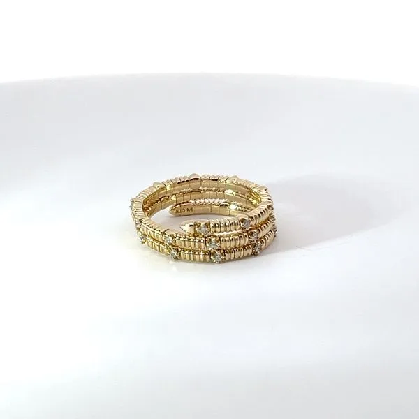 14K Yellow Gold 0.25CT Diamond Flexi Ring Kirk & Company Jewelers, Inc Milford, OH