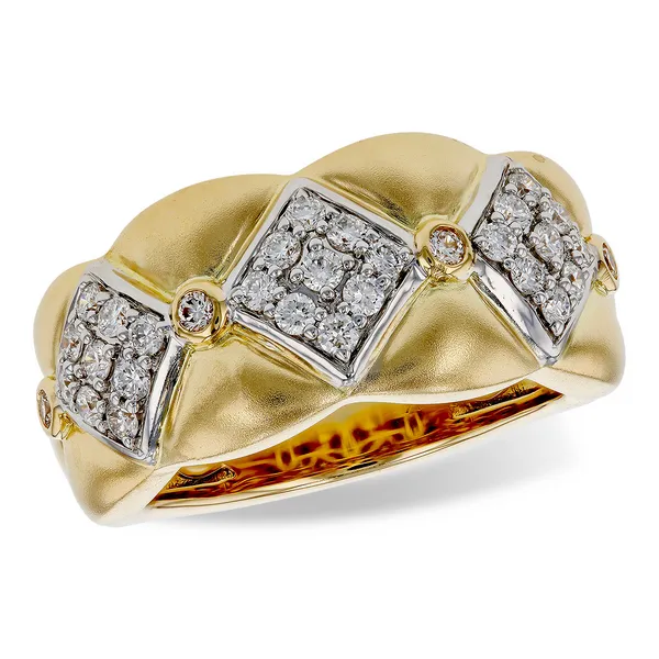 14K Gold and Diamond Cushion Fashion Ring Kirk & Company Jewelers, Inc Milford, OH
